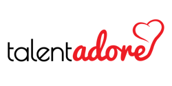 TalentAdore logo - black red